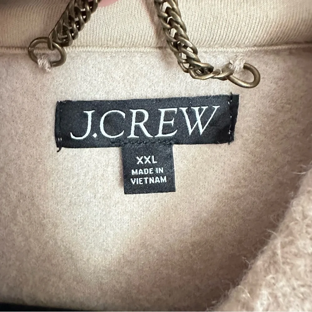J CREW XXL Boucle woman tan polyester shirt jacket gorpcore wardrobe staple